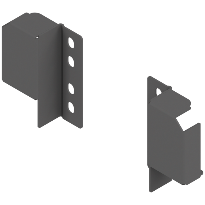 Держателель д/регулируемого рейлинга на саморезы левый+правый серый орион ZRR.5200 OG-M BLUM
