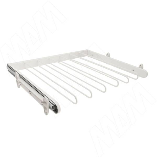Вешалка для брюк 556*470*64 полного выдвижения, белая, BELLE