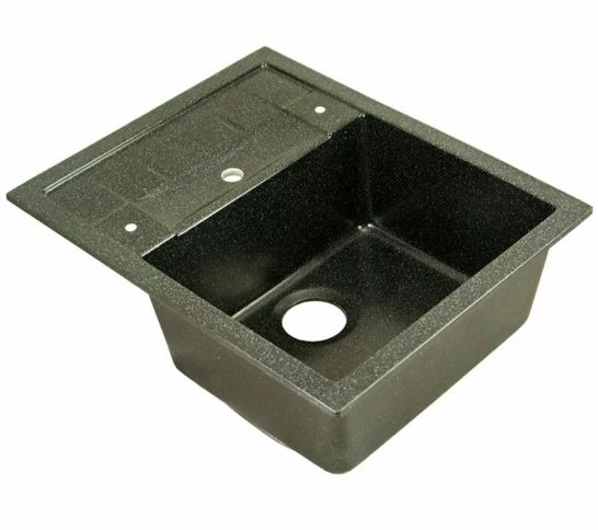 Мойка 610*500 квадратная с крылом 05 Черный (Нуар)
