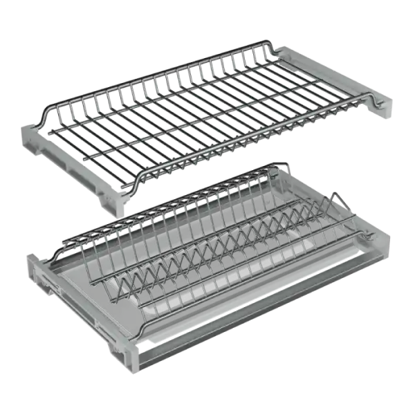 Посудосушитель 2-ур. база 600 мм, нерж. сталь 1 поддон AQ GLORY-LINE