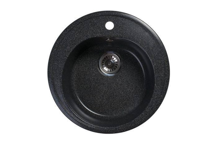 Мойка 490*490 круглая 02 Черный (Нуар)