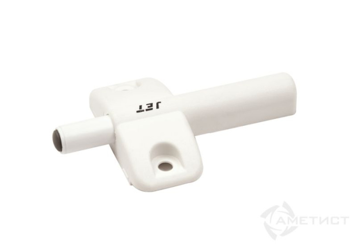 Амортизатор фасада накладной с упором, белый (150шт) JET