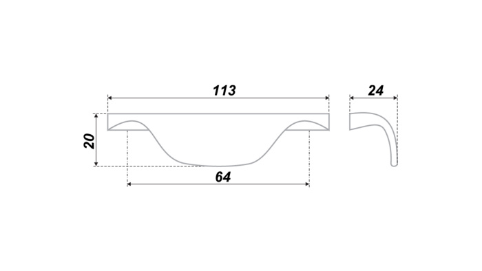 Ручка-скоба 025CP.3/64 BOYARD (25)
