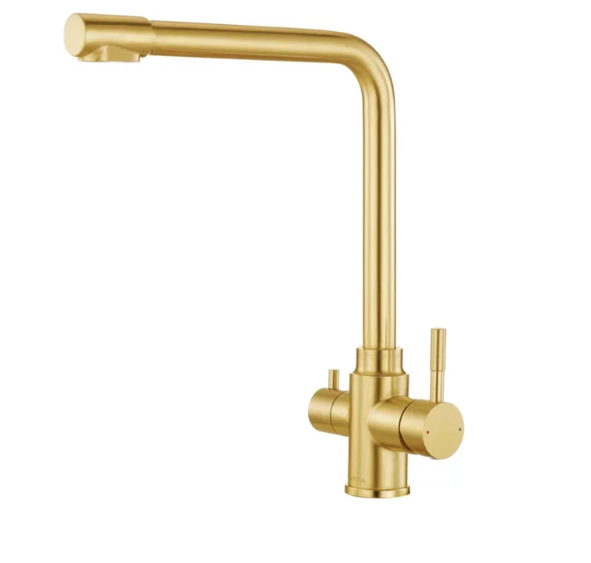 Смеситель для кухни золото с краном для питьевой воды NG3630