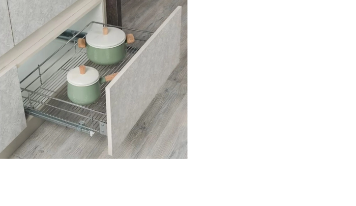 Корзина выдвижная с фасадным креплением в базу 600 мм, направл. п/в Blum Tandem, Starax