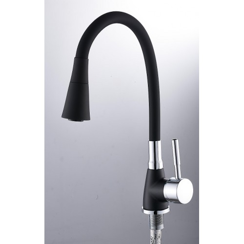 Смеситель для кухни с гибким изливом POTATO черный