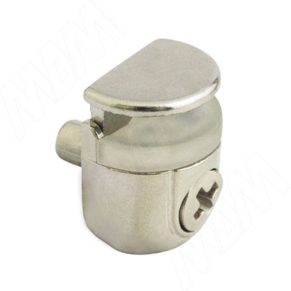 Полкодержатель для стеклянных полок толщиной 4-10 мм,с фиксатором, никель PEKI Италия