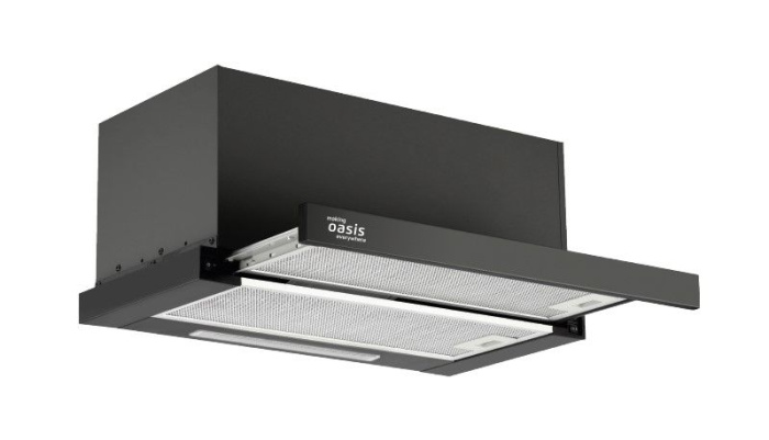 Вытяжка VT-60BG черный/стекло 1000 м3/ч OASIS
