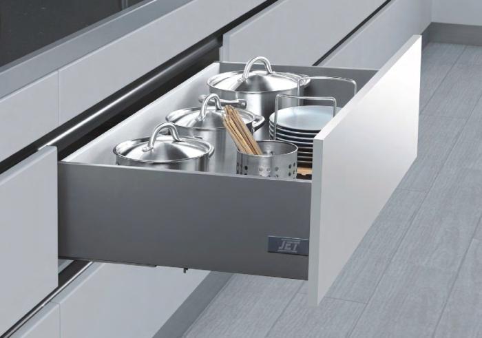 Ящик JETBOX ULTRA Н-170 с дов. полн. выд. 500мм антрацит JET