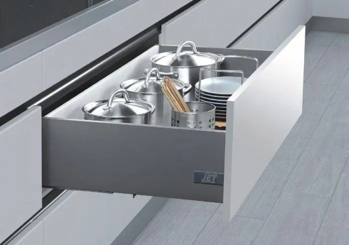 Ящик JETBOX ULTRA Push Open Н-170 с дов. полн. выдв. 400мм белый JET