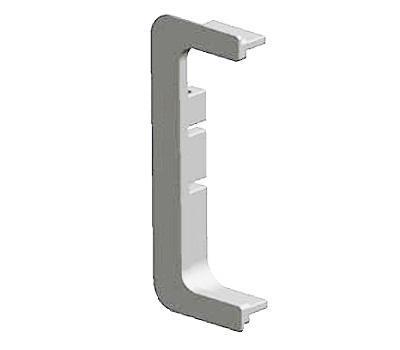 Комплект торцевых заглушек к профилю С(лев+прав) хром, GOLA