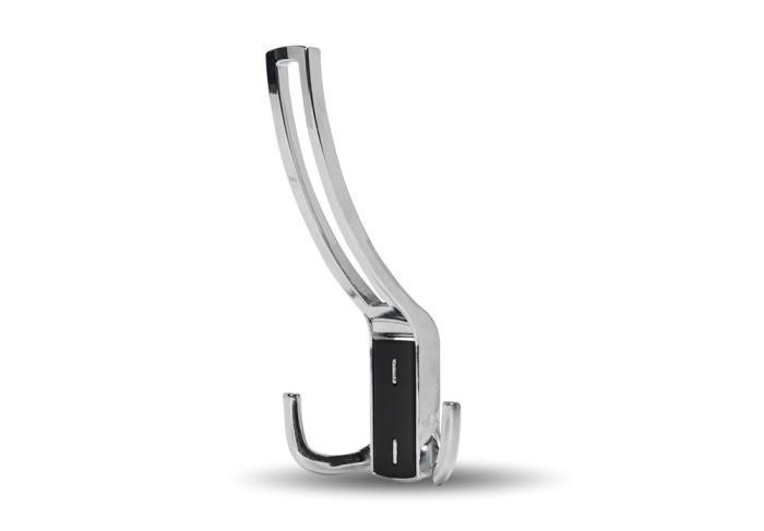 397CP.BL Крючок мебельный трехрожковый, черный/хром JET