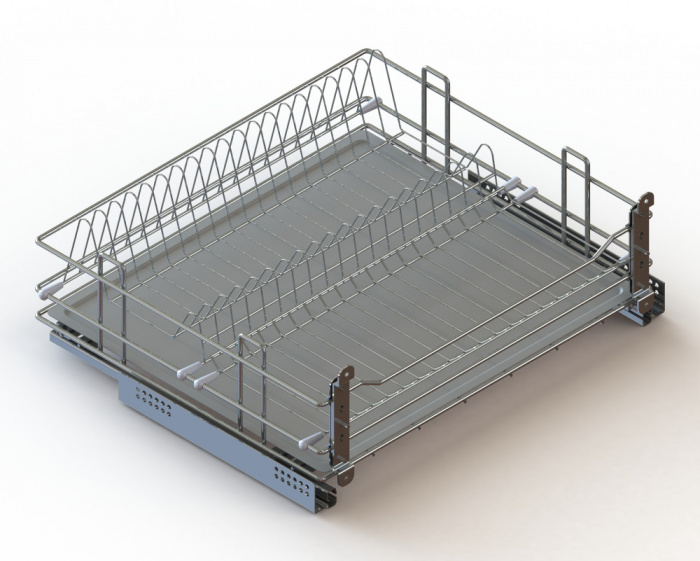 Корзина 600 1-ур. напр. Boyard с дов. сетка + поддон, черный купить в ...