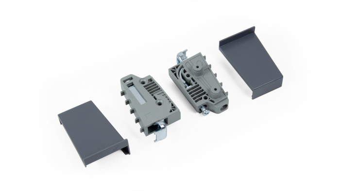 Навес для мебели BOYARD CH07 в верхнюю базу, графит (комплект навесы левый+правый+заглушки) вывод