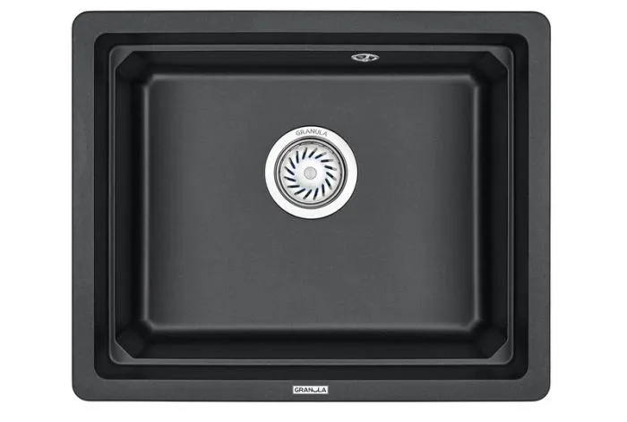 Мойка 550*450 Granula KS-5501U кварц ЧЕРНЫЙ подстольный монтаж + дозатор и ролл-мат