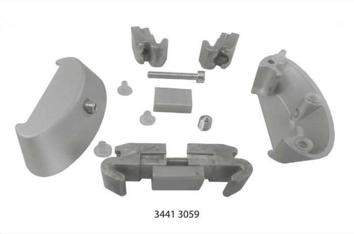 Верхняя часть для крепления полок и тумб матовый алюминий STILOS (2шт)
