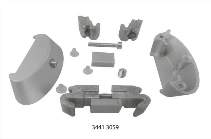 Верхняя часть для крепления полок и тумб матовый алюминий STILOS (2шт)