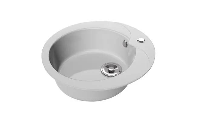 Мойка 470*470 круглая ПРЕМИАЛ КАПЕЛЛА Лунный грунт матовая сифон в комплекте