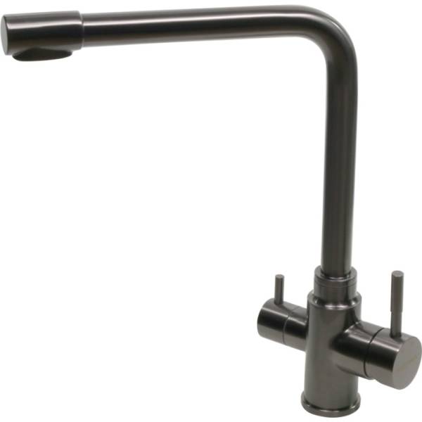 Смеситель Мелана-F9505HB двухрычажный графит МЕЛАНА