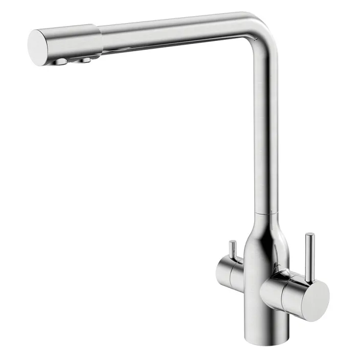 Смеситель Мелана-610304 Stello двурычажный сатин МЕЛАНА