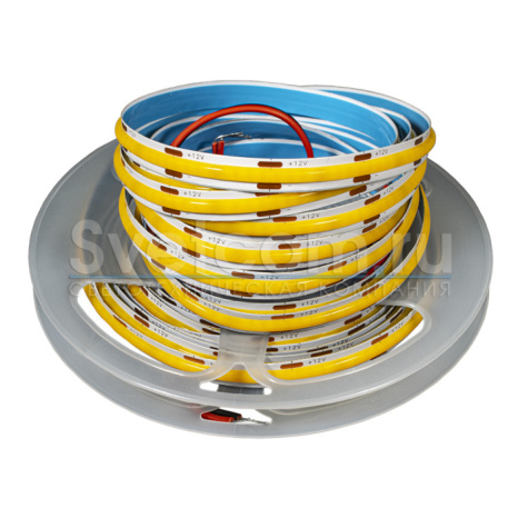 Лента светодиодная L 5м, ширина 8мм, 320 LED COB,  12 В, теплый белый 3000К