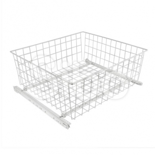 Сетчатая корзина 600*200*480 белая (комплект с ролик. направляющ)SIBO