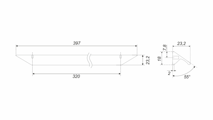 Ручка-скоба 157BSG.3/320 BOYARD (50)