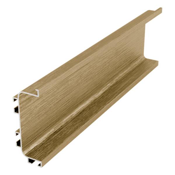 Ручка-профиль GOLA горизонт. С-обр 6 м золото браш мат + рассеиват LED PREMIAL