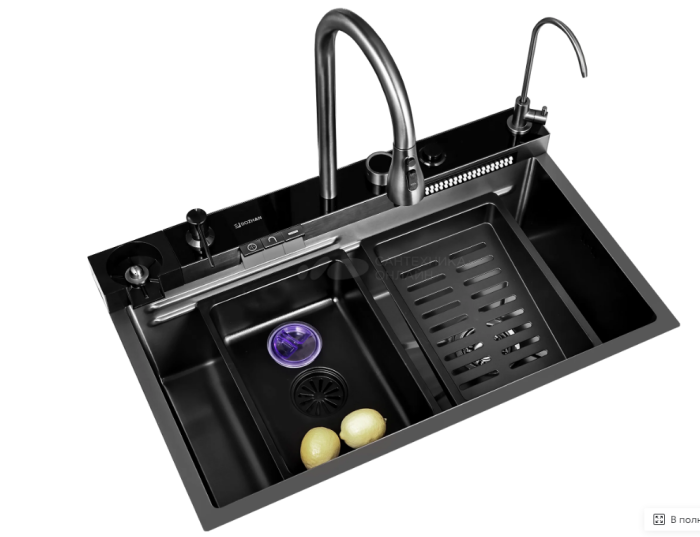 Мойка 750*460 многофункциональная ПРОФСАН( в компл. смеситель, доска, коландер, )