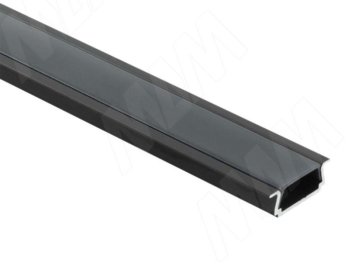 Рассеиватель для алюминиевого врезного профиля FM1/F матовый черный, L-2000