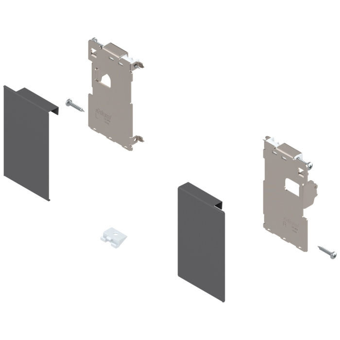 Держатель фасада Legrabox M для внутр ящиков, серый орион левый+правый ZI7.0MS0 FRO R+L BLUM