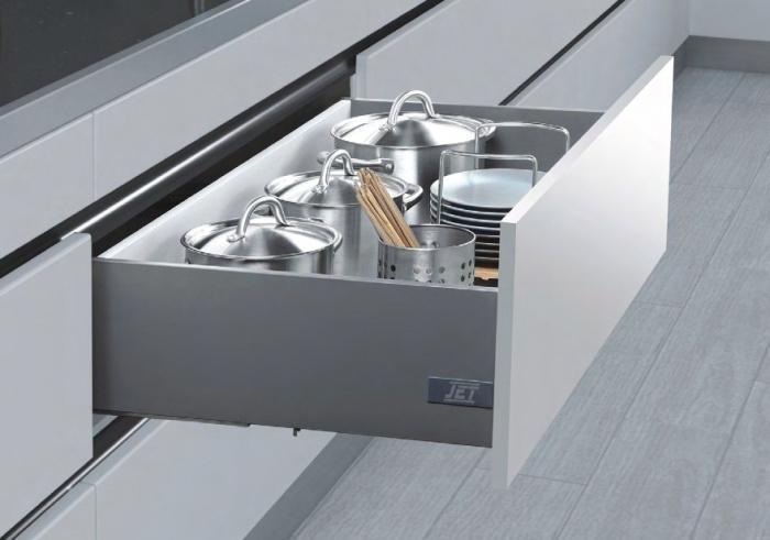 Ящик JETBOX ULTRA Push Open Н-170 с дов. полн. выдв. 300мм белый JET