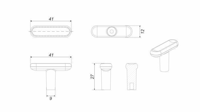 Ручка-кнопка 330MBSG.4 BOYARD (40)