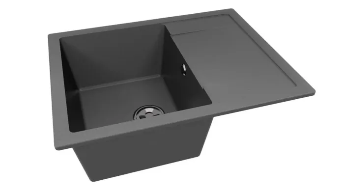 Мойка 645*505 квадратная с крылом АЛЬТАИР Астероид матовая сифон в комплекте