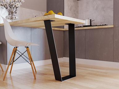 Опора Виктория 750мм черная для стола П-обр пр-во Россия