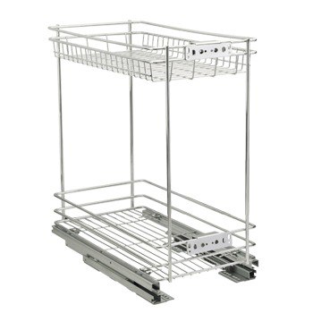 Корзина 300 нижнее крепл. 2-х ярусн. унив.напр. скр. монт.полн.выдв. хром Китай