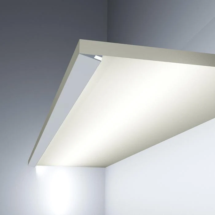 Профиль SOLO накладной в комплекте с диффузором силиконовым, торцевые заглушки, черный, 3м