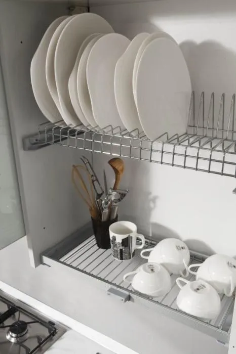 Посудосушитель 2-ур. база 450 мм, хром с рифл.рамкой Partner Range