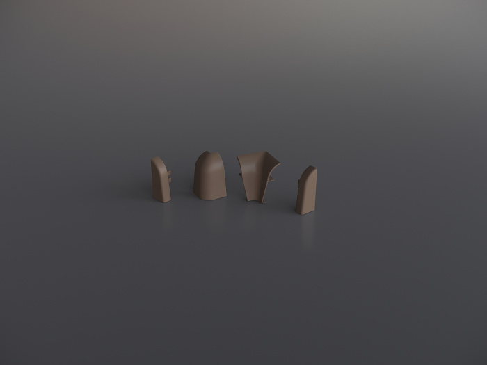 Комплект для плинтуса TwinС 15/Cacao