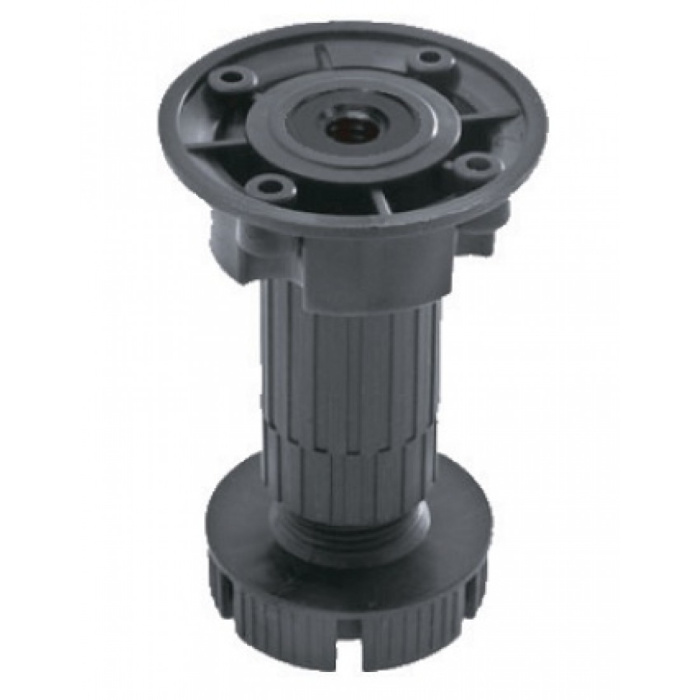 Опора кухонная регулируемая 100х130мм, черная, разборная  б/клипсы, планки и винта (250 шт)