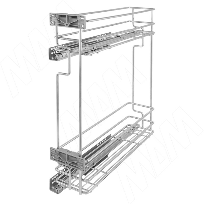 Корзина 150 боков. крепл. 2-х ярусн. напр. част. выдв. Hettich с дов. левая Vibo