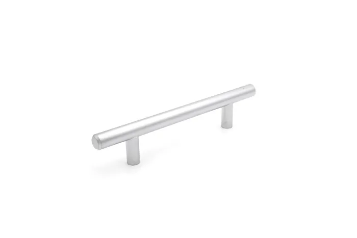 Ручка-рейлинг пластик С15 128мм, хром/металлик (уп.-250 шт.)