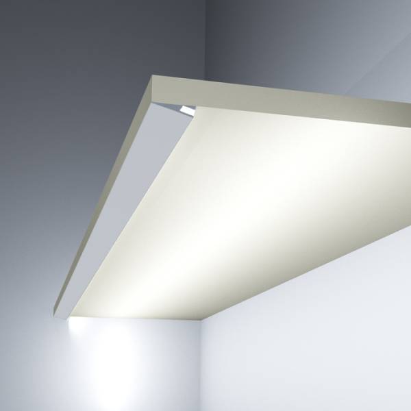 Профиль SOLO накладной в комплекте с диффузором силиконовым, торцевые заглушки, черный, 3м