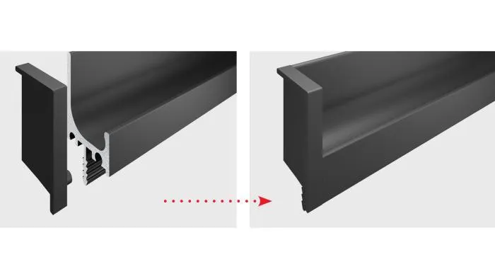 Комплект торцевых заглушек для 103GOLA (2левых+2правых) черный BOYARD