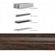 АЛ Венге темный Комплект горизонтальных профилей, 5,4 м ARISTO