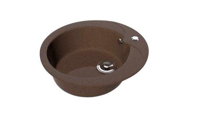 Мойка 470*470 круглая ПРЕМИАЛ КАПЕЛЛА Марсианские пески + сифон
