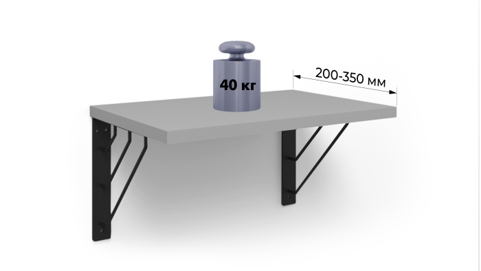 Полкодержатель 311BL черный BOYARD (10)