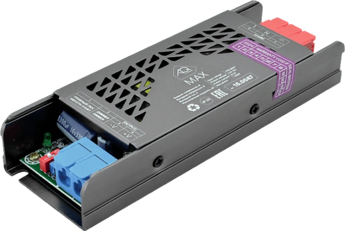 Блок питания для светодиодной ленты 220V/12B IP20 100W металлич. вент корпус AQ