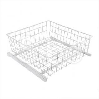 Сетчатая корзина 500*150*480 белая (комплект с ролик.направляющ) SIBO