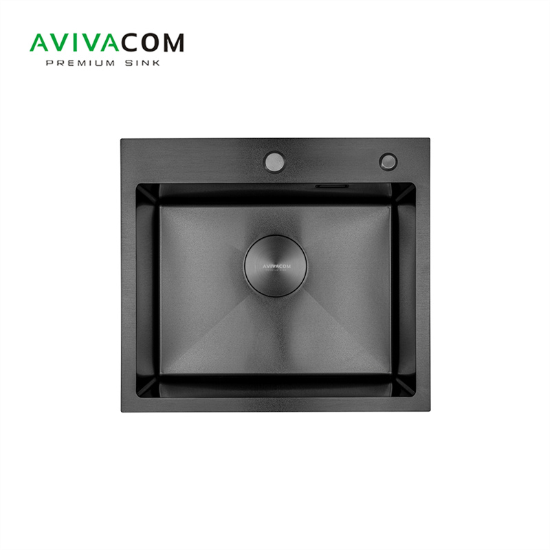 Мойка 500*450*210мм (3мм толщ.) Черный Нано + коландер +дозатор+сифон AVIVACOM